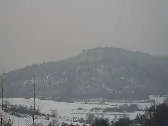 Aspect hivernal du Rittempierre depuis l'autre versant de la vallée de Robache.