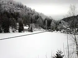 C'est la rivière La-Carpe qui prend sa source dans le Lac-de-la-Carpe au nord du Lac-Des-Plages et qui se déverse dans celui-ci.
