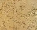 Reza Abbassi, Femme endormie, Qazvin (1595), Sackler Collection, Harvard