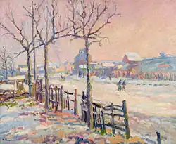 1905, Paysage d'hiver (Le chemin, neige), huile sur toile, 60&nbsp;×&nbsp;73&nbsp;cm, collection privée