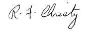 signature de Robert F. Christy