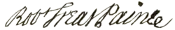 signature de Robert Treat Paine