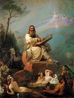 Robert Wilhelm Ekman: Väinämöinen jouant du Kantele, 1866