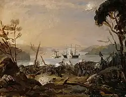 Combat à l'archipel de Turku par Robert Wilhelm Ekman en 1854.