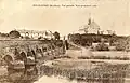 Le Roc-Saint-André ː le pont sur l'Oust datant de 1760 (carte postale).