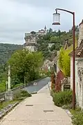 Vue de Rocamadour depuis la Voie Sainte arrivant de L'Hospitalet.