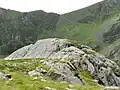 Roche moutonnée au Cadair Idris, montagne du Pays de Galles.