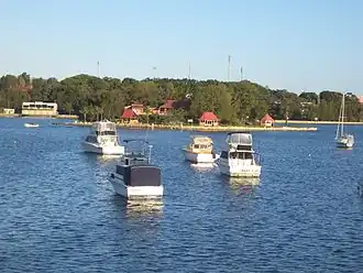L'île Rodd vue depuis Russell Lea.