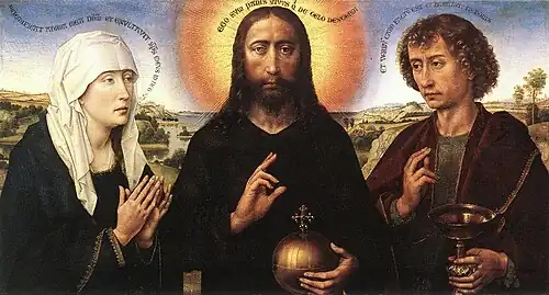 Roger van der Weyden, panneau central du Triptyque Braque, vers 1450, musée du Louvre.