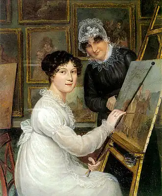 Rolinda Sharples avec sa mère, 1816