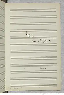 page du manuscrit autographe