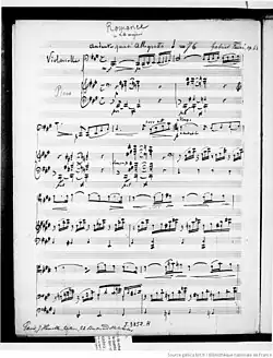 Image illustrative de l’article Romance op. 69 de Fauré