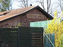 Nom de la gare en allemand sur l'ancienne annexe.