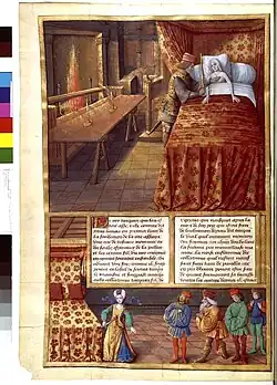 365-f27v.- Viol et suicide de Lucrèce.