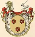 Blason avec 3 roses rouges des Rosen estoniens