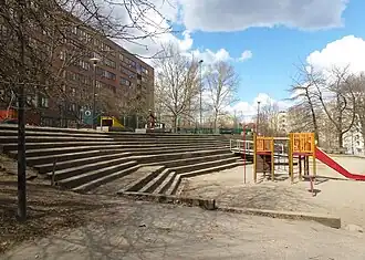 Théâtre en plein air pour enfants.