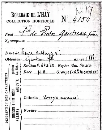 Photo de la fiche d'identité de la roseraie de l'Haÿ