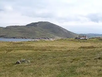 Vue du Crocknasleigh depuis Doagh Bay.