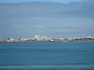 Rota vue depuis la jetée de la base navale