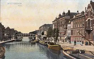 Schie passant sur Schiekade en 1910.