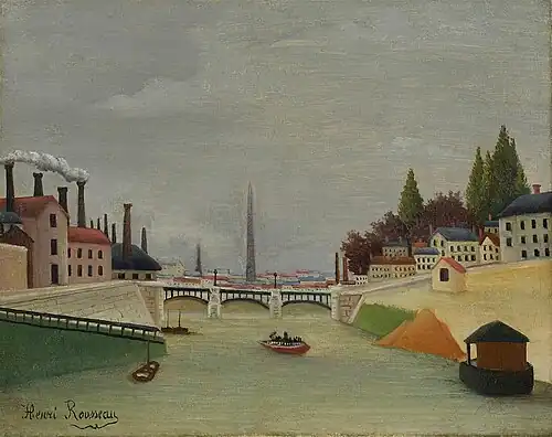 Vue du pont de Grenelle, Trocadéro, vers 1891.
