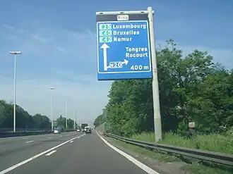 Sortie vers la route nationale 20