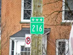 Route 216 dans l'arrondissement Les Nations à Sherbrooke.