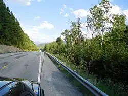 La route 299 vers les monts Chic-Chocs.