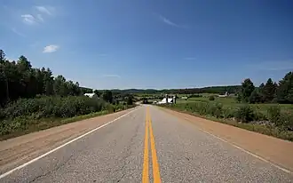La route 315 vers Chénéville.