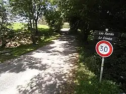 route de la combe depuis la ramée