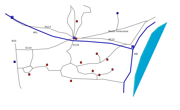 Carte des châteaux cathares