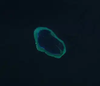 Image satellite du banc Royal Captain prise par la NASA.