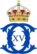 Monogrammede Charles XV, roi de Suède.