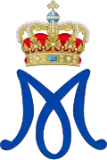Monogramme de la reine Caroline-Mathilde.