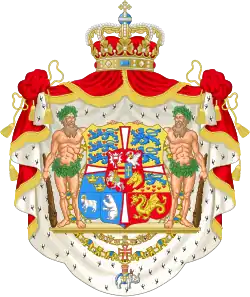 Armoiries royales de 1947 à 1972 (sans le faucon islandais)