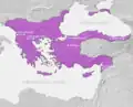 L'empire byzantin en 1180.