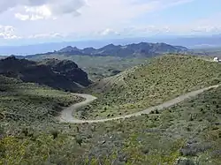 Route 66 entre Oatman et Kingman (Arizona).