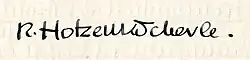 signature de Rudolf Hotzenköcherle