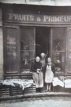 Primeur au début du XXe&nbsp;siècle.