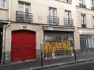 no 16 rue Arthur-Groussier où vécut Danilo Kiš de 1979 à sa mort