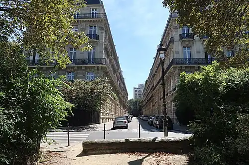 Vue depuis l'avenue Foch.
