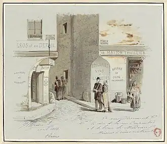 Début de la rue Carpentier (1882), Paris, BnF.