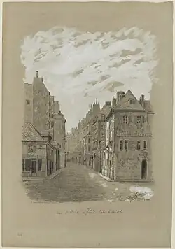 Rue St Paul, à droite l'hôtel de la Vieuville (Robert Frémont, vers 1895-1905).