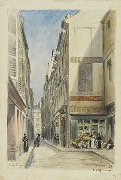 La rue vers 1900, Frédéric Léon.