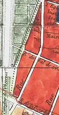 Rue d'Enfer - plan de Paris d'Ambroise Tardieu - 1839.
