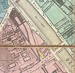 La rue de la Gare en 1867.