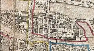 La rue de la Vieille-Draperie en 1797.