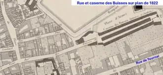 Rue des Buisses en 1822
