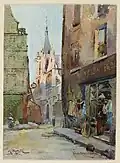 Albert-Léopold Pierson : Rue des Prêtres-Saint-Séverin (1911, Musée Carnavalet).