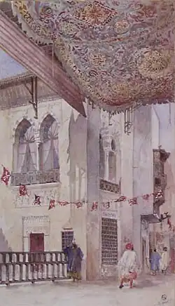 Rue du Caire recouverte d’un dais (1898), aquarelle sur papier collée sur carton, 43,2&nbsp;×&nbsp;24,9&nbsp;cm, Paris, École nationale supérieure des beaux-arts.